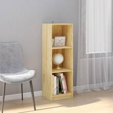 vidaXL brown Solid Pinewood Cabinet/Room Divider Bokhylle