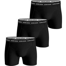 Björn Borg Herren Unterwäsche Björn Borg Solid Essential Shorts 3-pack - Black