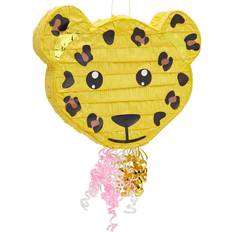 Small Leopard Pinata for Safari Birthday Party Decorations 16.5 x 13 x 3 In