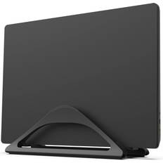 Macbook pro stand HumanCentric Vertical Laptop Stand for Desks Matte Black Adjustable Holder to Dock Apple MacBook, MacBook Pro, and Other Laptops to Organize