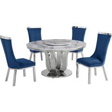 Best Quality Furniture Gina Marble Top Dining Set