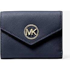 Michael Kors Carmen Medium Saffiano Leather Tri-Fold Envelope Wallet - Navy