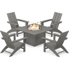 Patio Furniture Polywood Modern Adirondack Outdoor Lounge Set