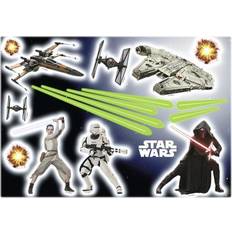 Rot Wanddekor Komar Wandtattoo Star Wars Set, 17 bunt|grau|schwarz|weiß