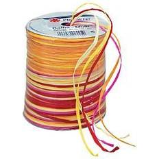 PRÄSENT Geschenkband Raffia matt gelb/rot/orange/pink 3,0 mm x 50,0 m