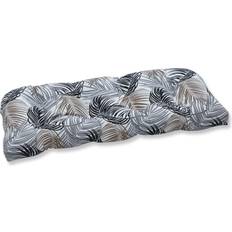 Black and white loveseat Pillow Perfect Setra Stone Wicker Loveseat Complete Decoration Pillows Black, White, Gray
