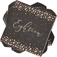 Sparkle and Bash 24 Pack Rose Gold Foil Disposable Paper Serving Trays for  Parties, 9 x 13 In