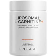 Codeage Liposomal Acetyl-l-Carnitine 500mg Supplement, 3-Month Supply, Liposomal 90