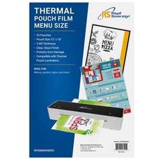 Blue Lamination Films Royal Sovereign RF03MENU0025 3 mil Menu Laminating Pouch Pack