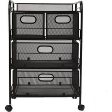 Office Supplies Mind Reader 4-Drawer Mobile Utility Cart with Wheels