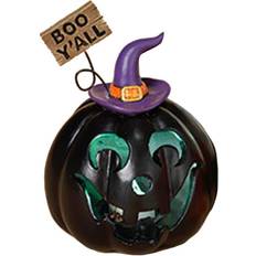 Horror-Shop Halloween Boo Y'all Kürbis mit LED 14cm ★