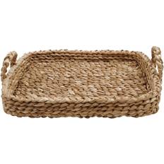 Beige Small Storage 3R Studios Bankuan Braided Tray with Handles Hello Honey in