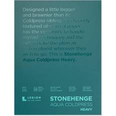 Stonehenge Aqua Block Coldpress Pad 9 X12 10 Sheets/Pkg-White 300lb