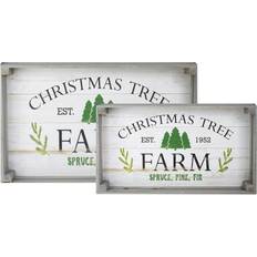 Northlight 34308718 18-21 Farm Fresh Christmas Trees Basket