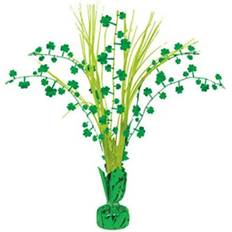 Cake Candles Amscan Shamrock Foil Small Spray Centerpiece Party Favor, 12" Green