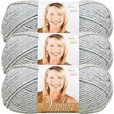 (3 Pack) Lion Brand Yarn Vanna's Choice Yarn, Silver Blue