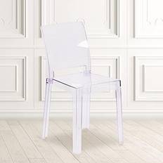 Flash Furniture OW-SQUAREBACK-18-GG Ghost Kitchen Chair