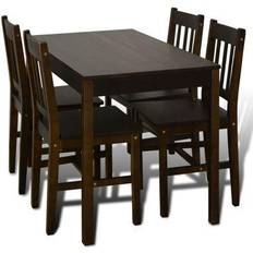 Natural Tables vidaXL Pine Dining Set 25.6x42.5" 5