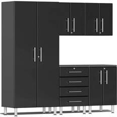 Black Wall Cabinets 5-Piece Kit Wall Cabinet