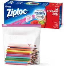 Pack Sacks Ziploc Slider Storage Quart Bags 42ct