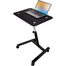 Laptop Stands Seville Classics airLIFT Tempered Mobile Laptop Desk Cart, Black