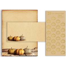 25ct Fall Pumpkins Stationery Kit