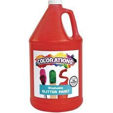 Colorations Washable Glitter Paint Red 1 Gallon