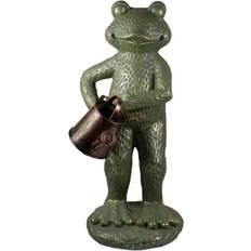 Northlight 17 Gold Verdigris Frog With Watering Can