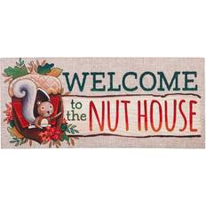 Entrance Mats Welcome to the Nut House Sassafras Switch Blue, Red