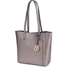 MKF Collection Lea Tote Handbag - Pewter