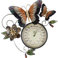 Wall Clocks Regal Gift Butterfly Thermometer Metallic