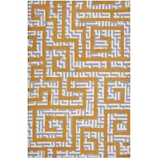 Yellow area rug 8x10 modway Nahia Collection R-1015C-810 Geometric Maze 8x10 White, Yellow, Gray