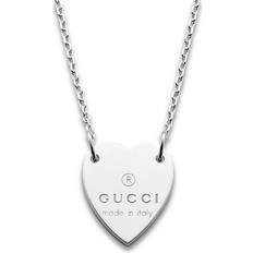 Gucci Women Necklaces Gucci Trademark Heart Necklace - Silver