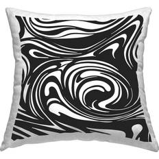 Stupell Industries Contemporary Black & White Asymmetrical Abstract Swirls Printed Polselli Wall Decor 18x18"