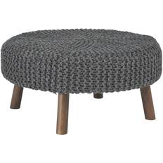 Black Pouffes Ashley Signature Jassmyn Contemporary Pouffe