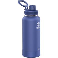 Takeya Pickleball Insulated 32 oz. Water Bottle with Sport Spout Lid, Rally Blue