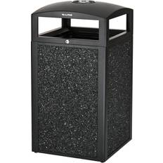 Garden & Outdoor Environment Alpine 40 Gal. Grey Stone Steel All-Weather Commercial Trash Can