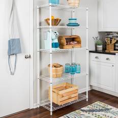 White Shelving Systems Honey Can Do 5-Tier Shelving System
