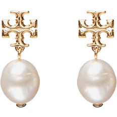 Gold Plated - Pearl Earrings Tory Burch Kira Drop Earrings - Gold/Pearls