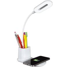 Lighting Ottlite Desk White Charging Organizer Table Lamp