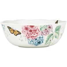 White Bowls Lenox Butterfly Meadow Hydrangea Collection Serving Bowl