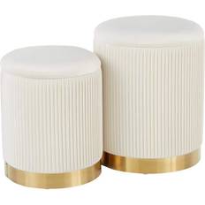 White Stools Lumisource Marla Collection PLT Pouffe