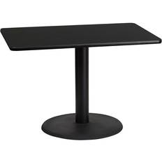 Black Dining Tables Flash Furniture XU-BLKTB-3042-TR24-GG 30'' 42'' Laminate Dining Table