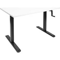 Crank adjustable height standing desk Mount-It! 30"-50"H Adjustable Hand Crank Writing Desk