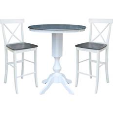Dining Tables International Concepts 36-Inch Round Extension Dining Table