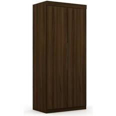 Brown Wardrobes Manhattan Comfort Set of 2 Mulberry 2.0 Closet Wardrobe