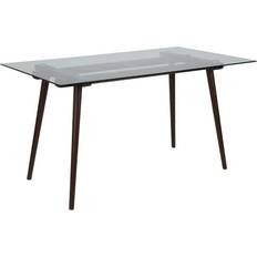 Flash Furniture SK-17GC-034-E-GG 31.5x55 Espresso/Glass Dining Table
