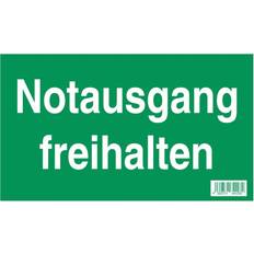 Grün Hinweisschilder Safety Signs Hinweisschild Notausgang freihalten