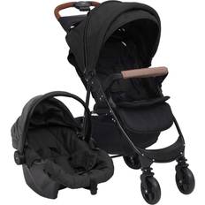 Kinderwagen 3 in 1 grau vidaXL 3-in-1 Kinderwagen Anthrazit