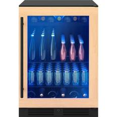 Wine Coolers Zephyr Presrv 24 7-Bottle and 112-Can Single Zone Panel-Ready Beverage Cooler Black